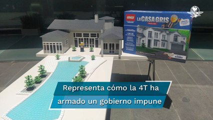 PAN presenta Lego para armar "Casa Gris" de hijo de AMLO para "los corruptos de la 4T