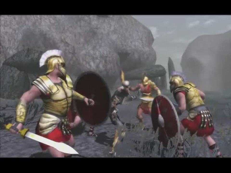 Gods and Heroes : Rome Rising : Trois soldats et un squelette