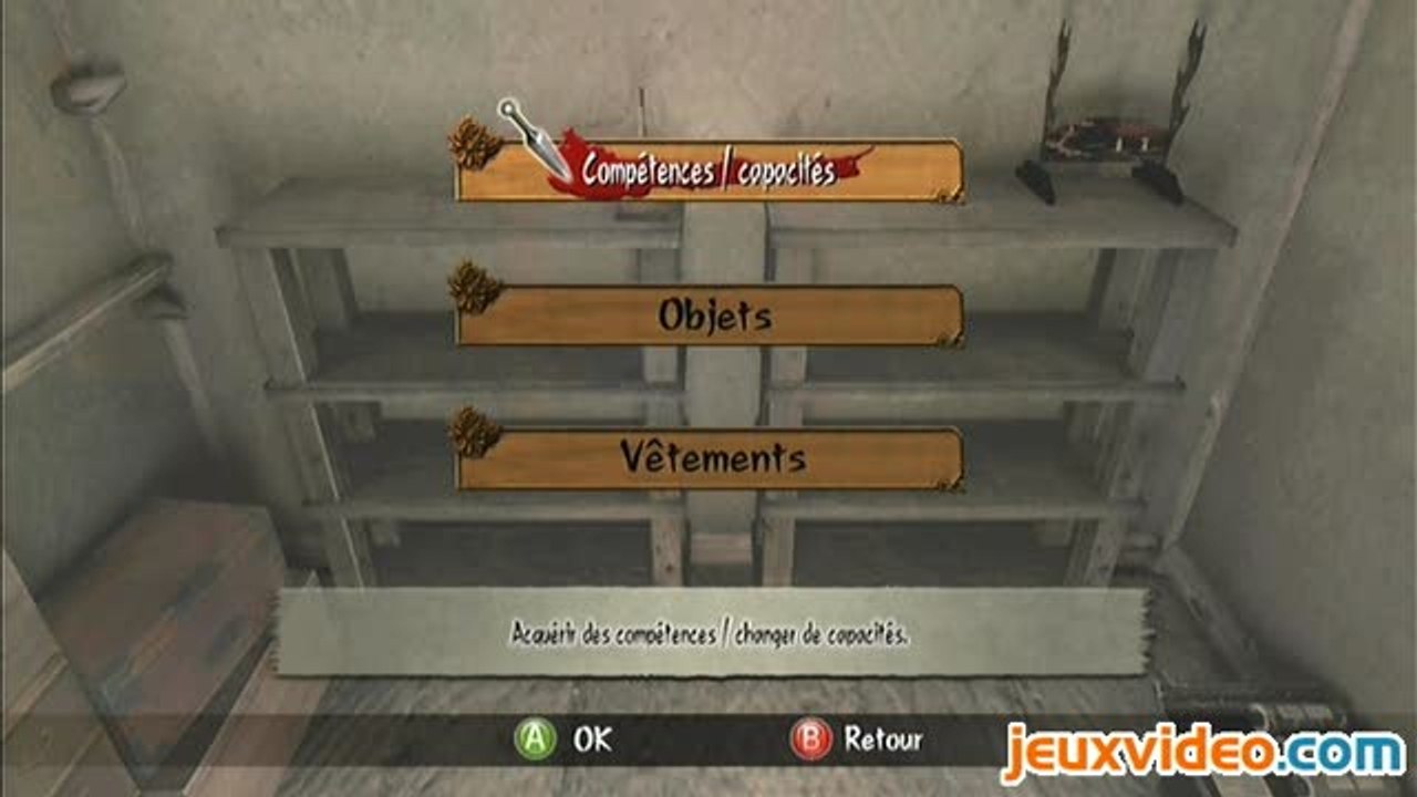 Tenchu Z : Achat d'objets