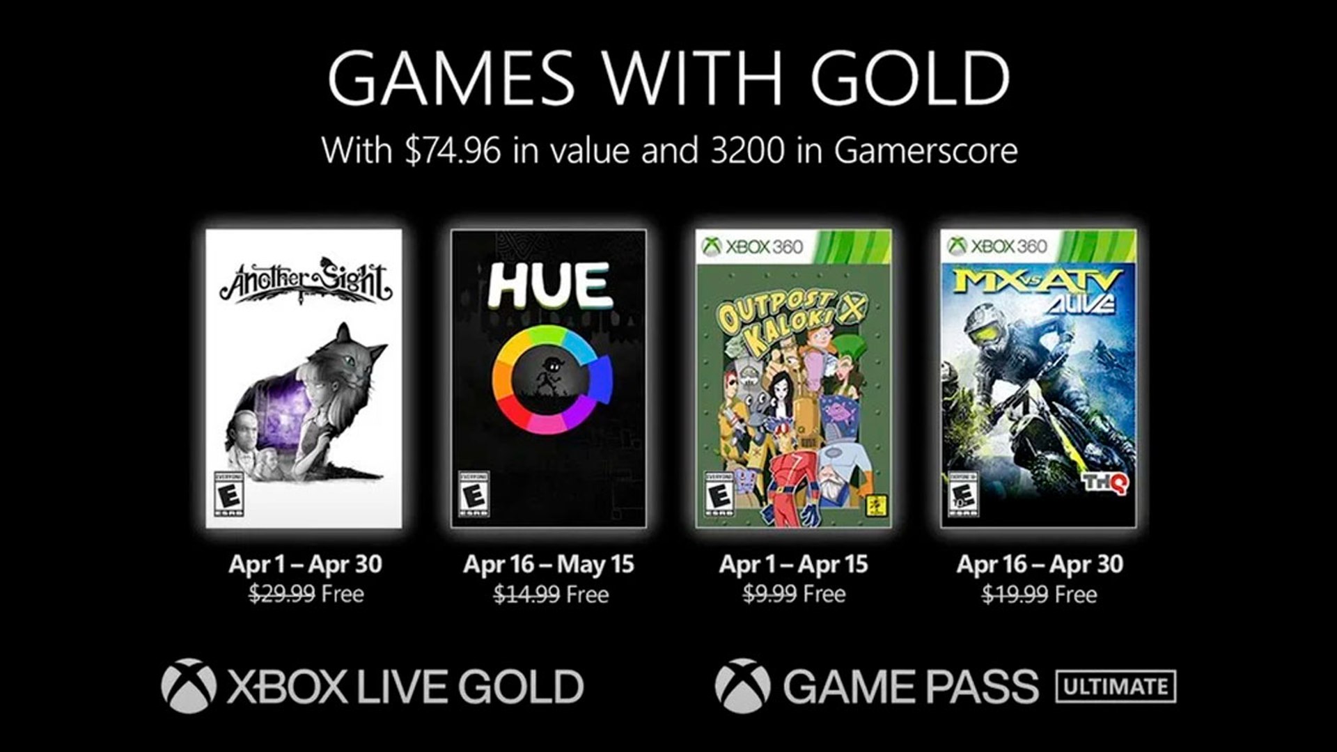 Xbox - April 2022 Games with Gold - Vídeo Dailymotion
