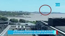 La arriesgada maniobra del Tango 04 de la flota presidencial para poder aterrizar en Aeroparque