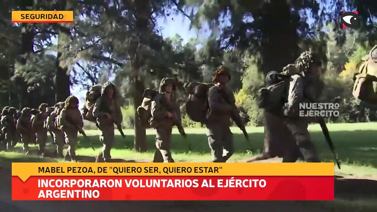Incorporaron voluntarios al ejército argentino