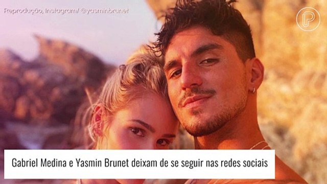 Gabriel Medina e Yasmin Brunet deixam de se seguir nas redes sociais após boatos de affair do surfista