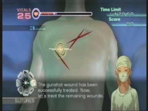 Trauma Center : New Blood : Gameplay : suture