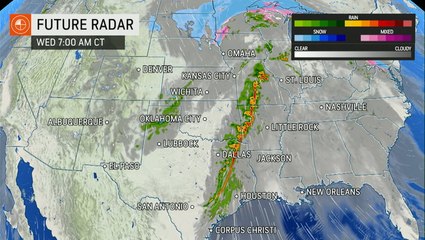 Download Video: Line of severe storms poses serious risk from the Plains into the Southeast