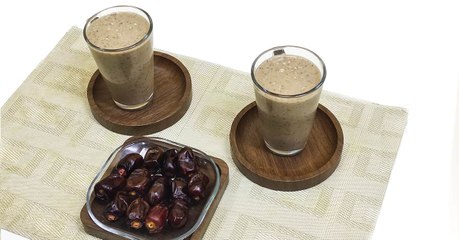 طريقة عمل مشروب التمر والحليب بالخلاط