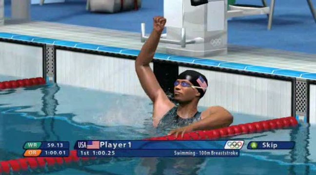 Beijing 2008 : Le Jeu Vidéo Officiel des Jeux Olympiques : 100 mètres brasse