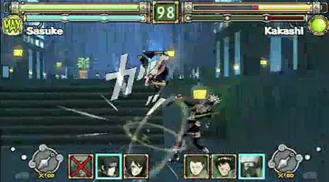 Naruto : Ultimate Ninja Heroes 2 : The Phantom Fortress : Sasuke vs Kakashi