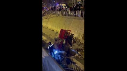 Otomobil dereye uçtu