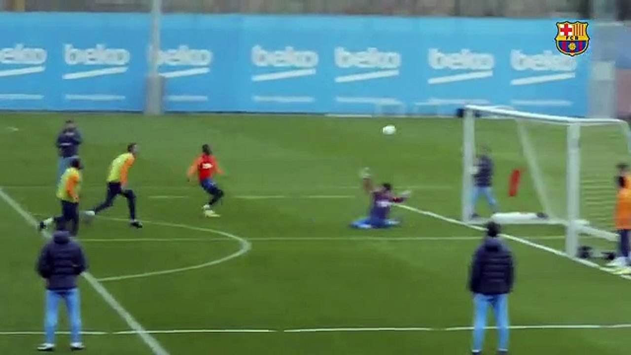 El Barça se entrena pensando en el Sevilla / FCB
