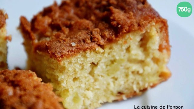 Carré moelleux aux pommes et spéculoos