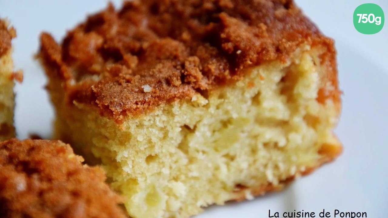 Carré moelleux aux pommes et spéculoos