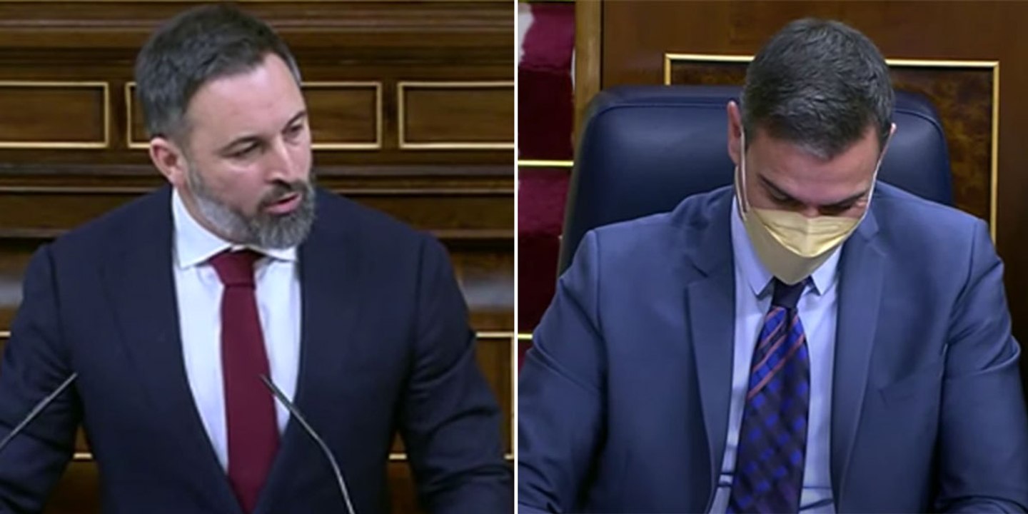 Abascal abofetea a Sánchez en el Congreso por mentiroso compulsivo