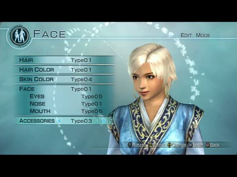 Dynasty Warriors 6 : Empires : Editeur de personnages - Femmes