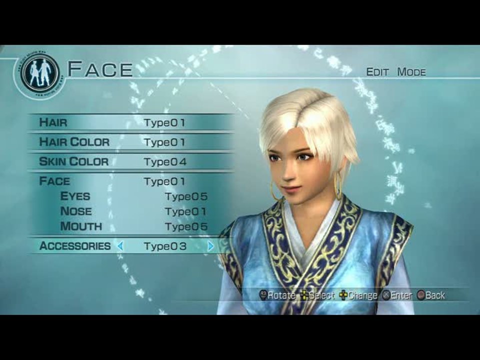 Dynasty Warriors 6 : Empires : Editeur de personnages - Femmes