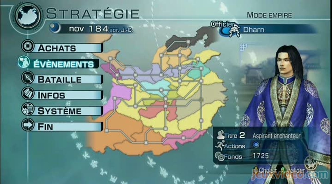 Dynasty Warriors 6 : Empires : 1/2 : Un peu de stratégie
