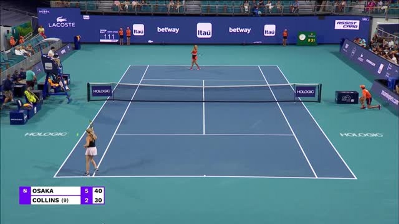 Highlights: osaka marschiert gegen collins