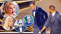 How Celebs Reacted To Will Smith Slapping Chris Rock At Oscar 2022
