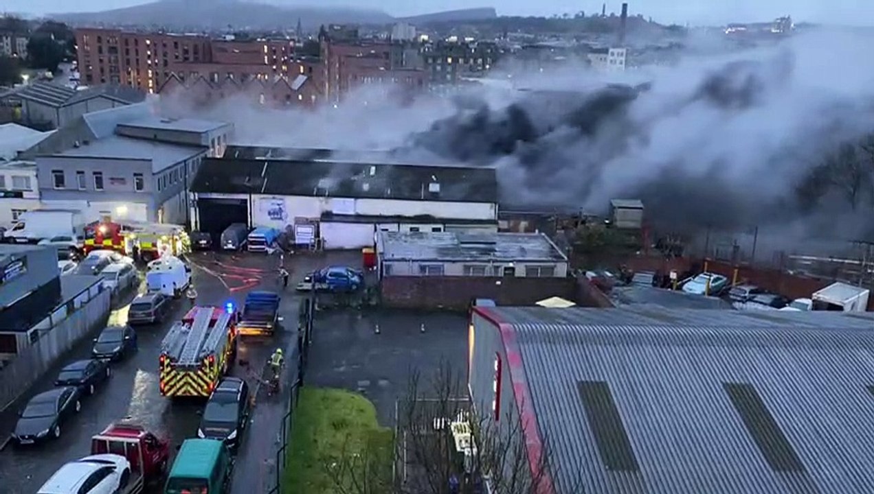 Garage fire in Edinburgh