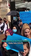 Kembali Dilarang Sekolah, Siswi SMP dan SMA Afghanistan Demonstrasi di Kabul