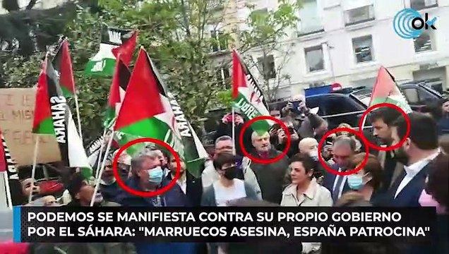 Podemos se manifiesta contra su propio Gobierno por el Sáhara: Marruecos asesina, España patrocina