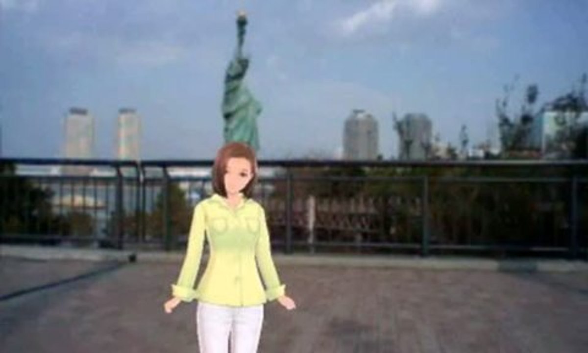 New Love Plus : Devant la statue de la Liberté