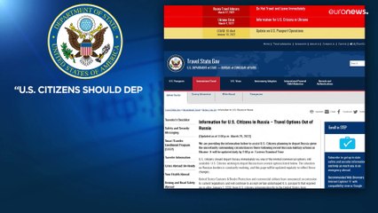 Washington aconselha cidadãos americanos a sairem da Rússia