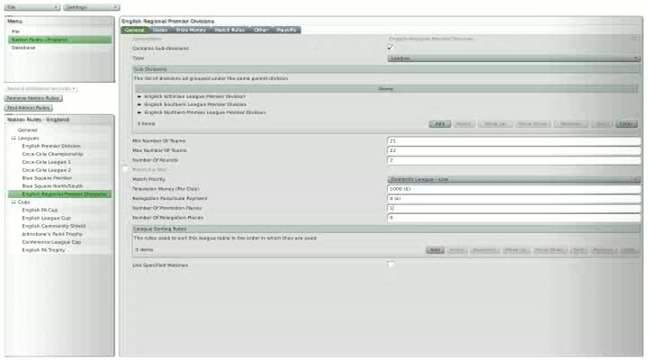 Football Manager 2010 : Modifier une ligue