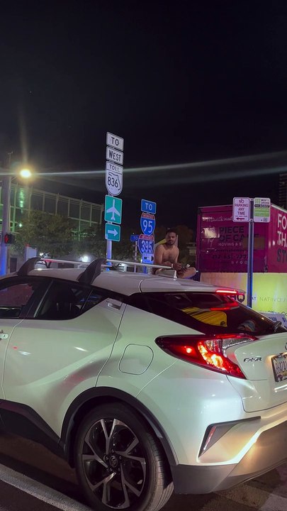 Miami Man Gets Comfy Atop Cop Car