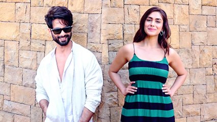 Shahid Kapoor And Mrunal Thakur Spotted At Juhu JW Marriott For Promotion Of Film Jersey