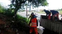 Dnit realiza primeiros reparos no viaduto da Oliveira Paiva, trânsito no local é tranquilo