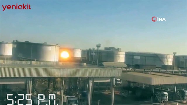 Suudi Arabistan'da petrol tesisine yapılan saldırının görüntüleri ortaya çıktı