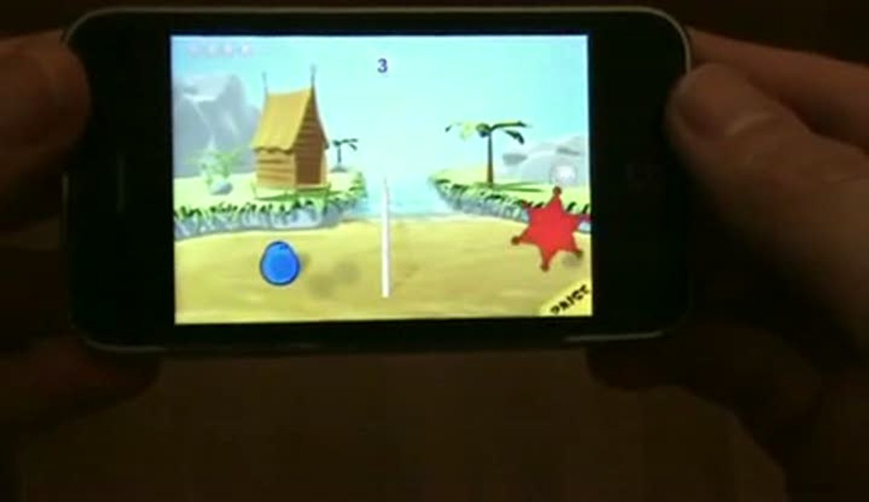 Powa Volley : Du gameplay avec les doigts