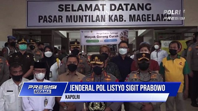 Tinjau Pasar Muntilan, Kapolri Minta Pedagang Laporkan Jika Distribusi Minyak Curah Terganggu