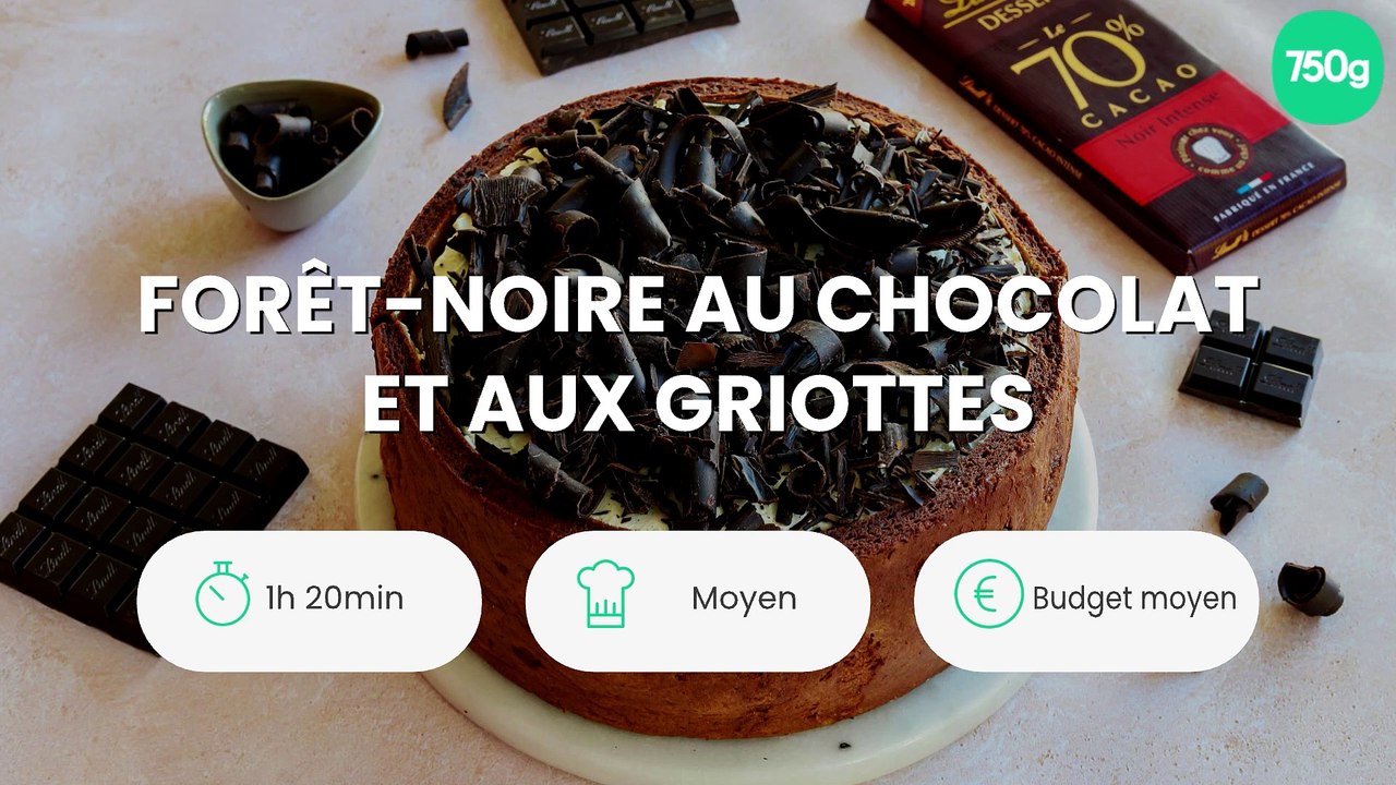 Forêt-noire au chocolat et aux griottes