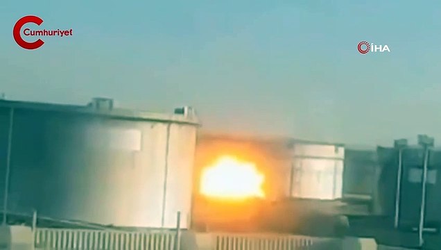 Suudi Arabistan'da petrol tesisine yapılan saldırının görüntüsü ortaya çıktı