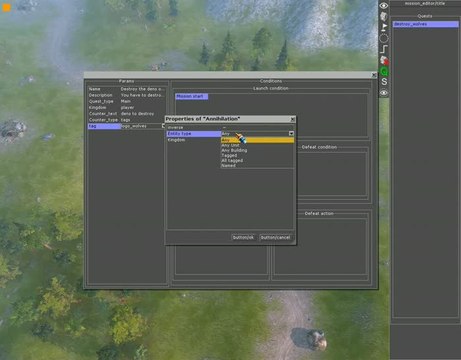 Majesty 2 : Kingmaker : Editeur de cartes : 4/4 : Les quêtes