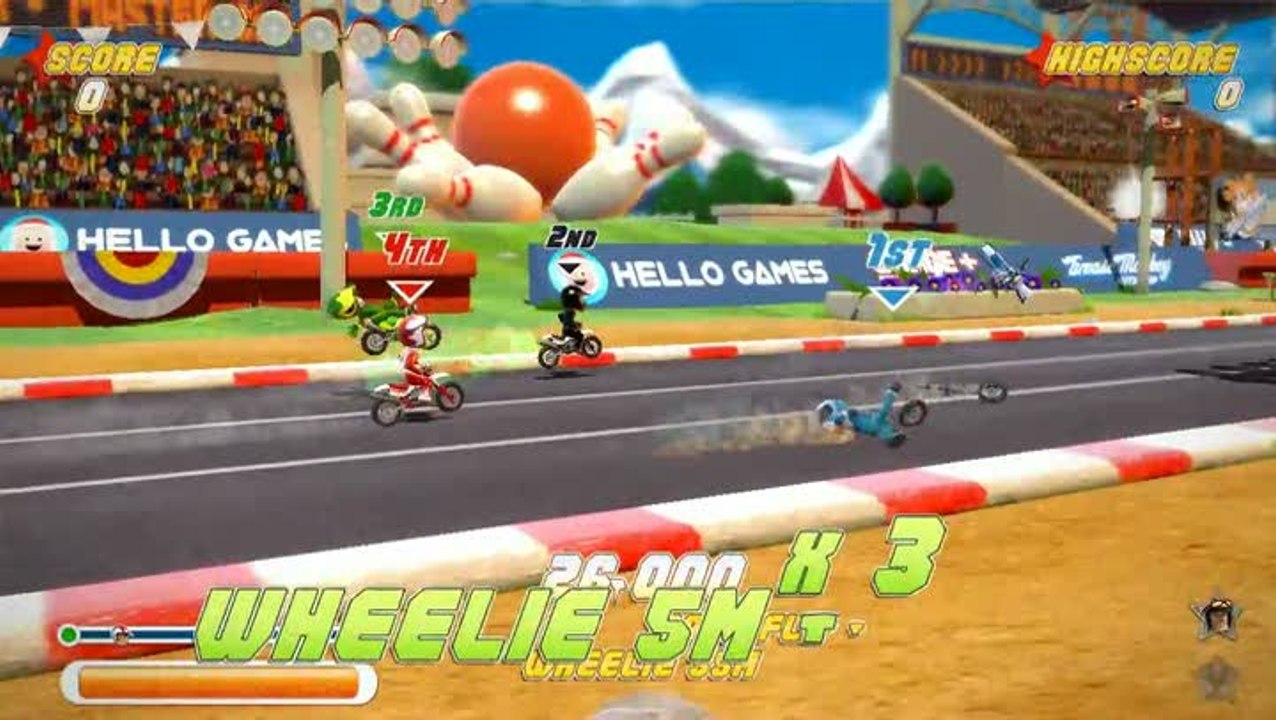 Joe Danger : Courses et cascades