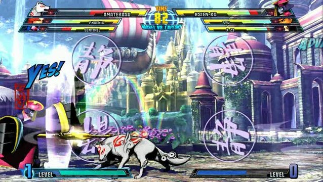 Marvel vs. Capcom 3 : Fate of Two Worlds : Sentinelle, Phoenix et Amaterasu vs. Ryu, X-23 et Hsien-Ko