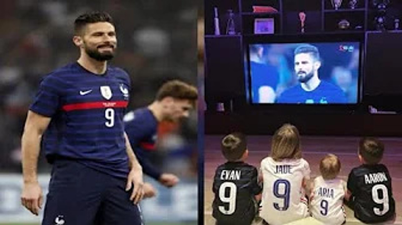 Olivier Giroud de retour en Bleu  l'adorable photo de ses enf@nts, ses 'meilleurs supporters'