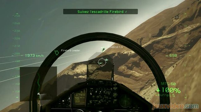 Tom Clancy's H.A.W.X. 2 : Vue cockpit et drone UAV.