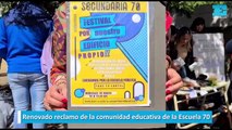 Renovado reclamo de la comunidad educativa de la Escuela 70