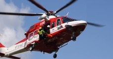 Catania - Soccorso con elicottero, addestramento dei Vigili del Fuoco (30.03.22)