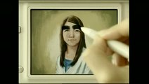 Art Academy : Publicité japonaise : la Jeune Fille aux sourcils fait court