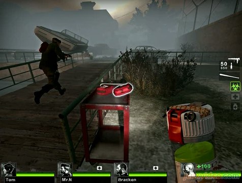 Left 4 Dead 2 : The Sacrifice : Zoey, Bill, Louis et Francis sont dans le même bateau