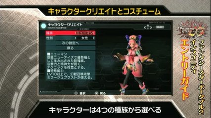 Phantasy Star Portable 2 Infinity : Character entry guide