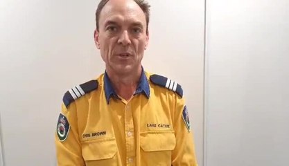 Lake Cathie Rural Fire Brigade captain Chris Brown with a Christmas message