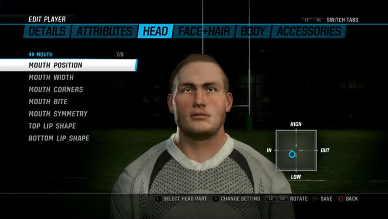 Jonah Lomu Rugby Challenge : Editeur de joueurs