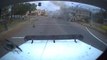 Singleton truck crash caught in dramatic dashcam footage