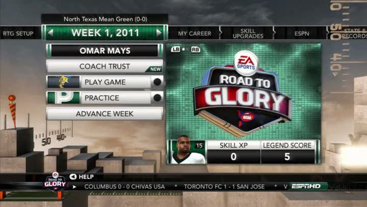NCAA Football 12 : Améliorations du mode Road to Glory